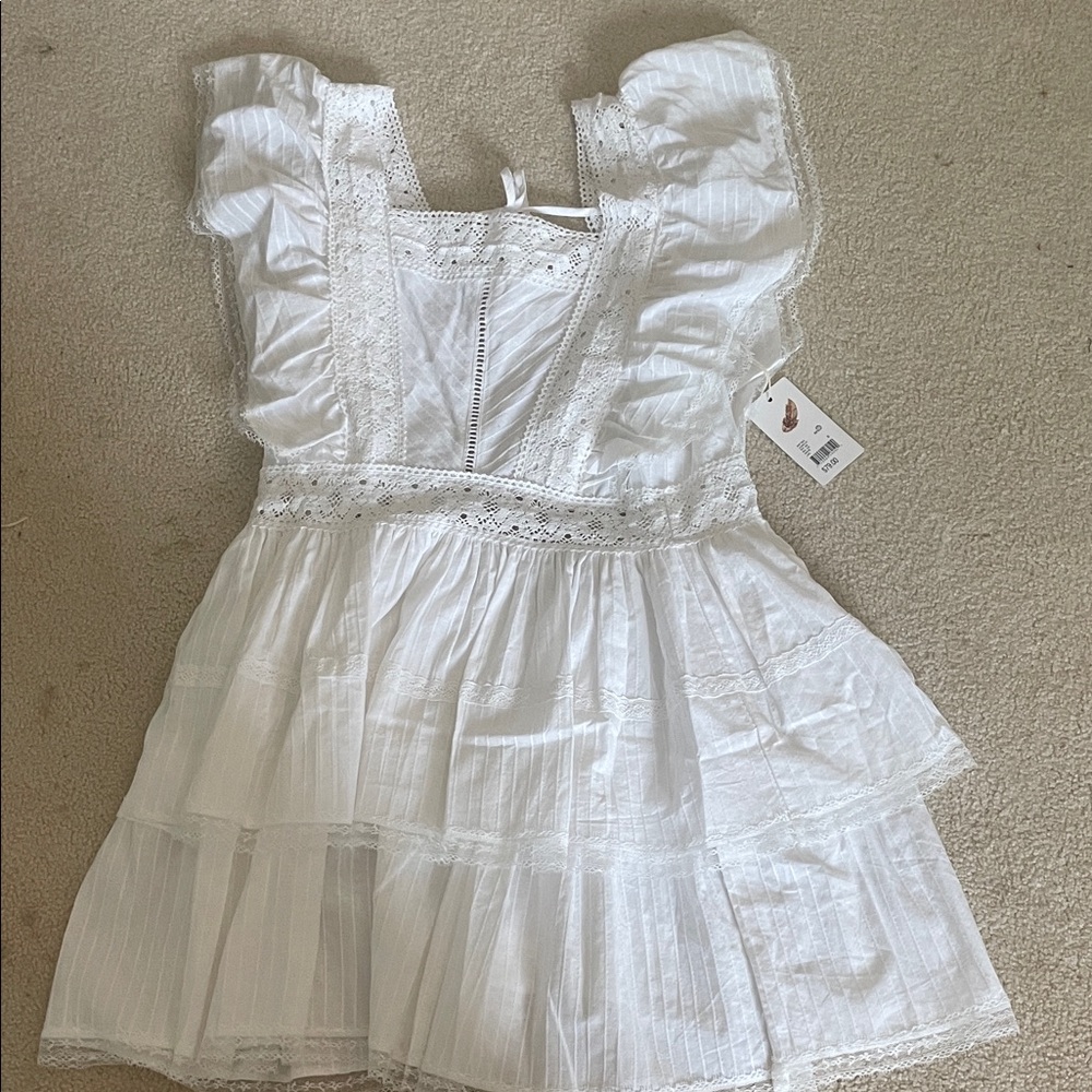 Love shack fancy White Ruffled Dress
